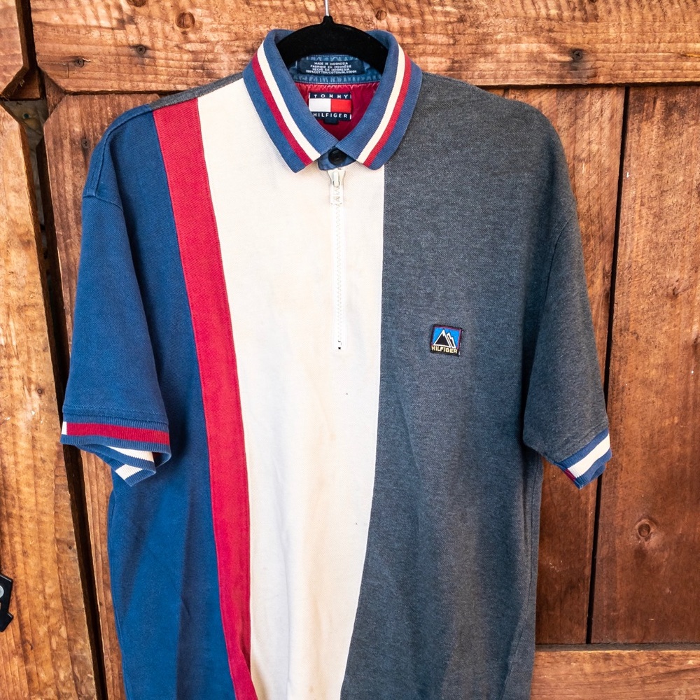 Vintage Tommy Hilfiger Polo Shirt 90s Mountain